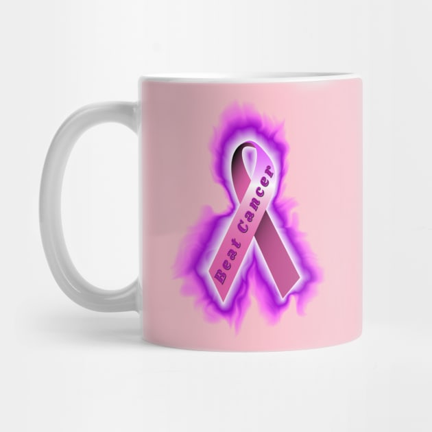 pink breast cancer ribbon by DrewskiDesignz